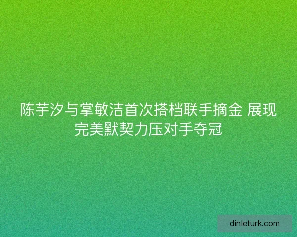 陈芋汐与掌敏洁首次搭档联手摘金 展现完美默契力压对手夺冠